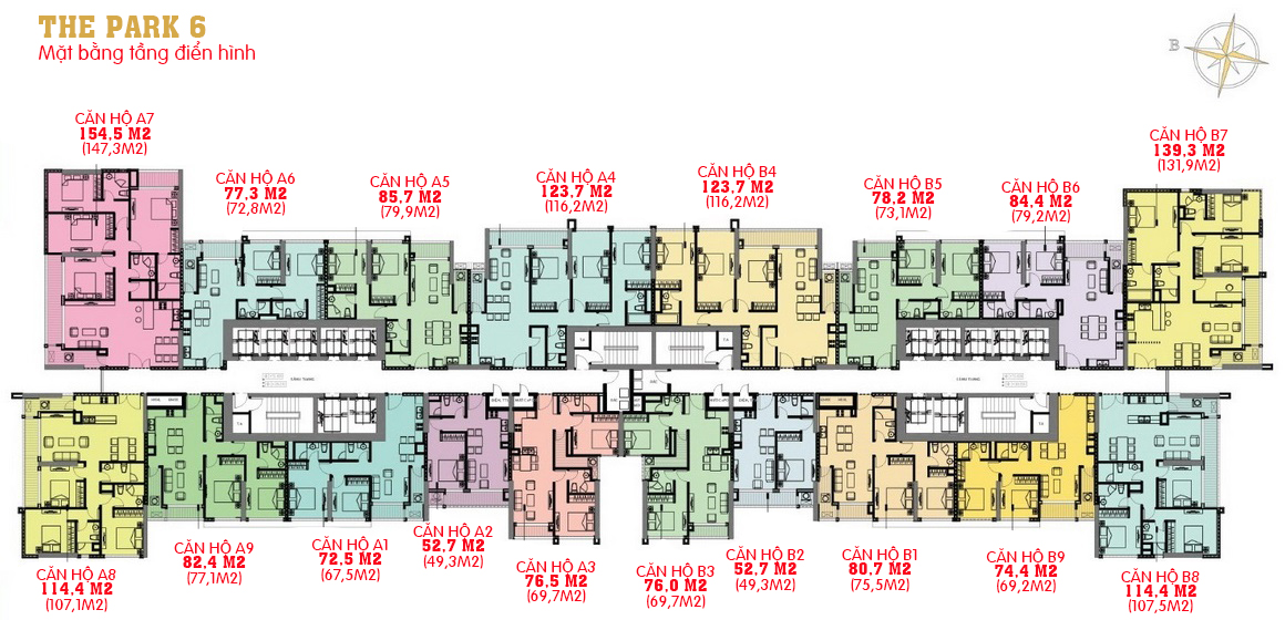 Mặt bằng Park 6 Vinhomes Central Park 1 Mặt bằng Park 6 Vinhomes Central Park