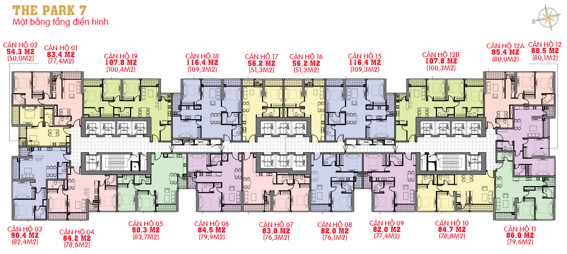 Mặt bằng Park 7 Vinhomes Central Park
