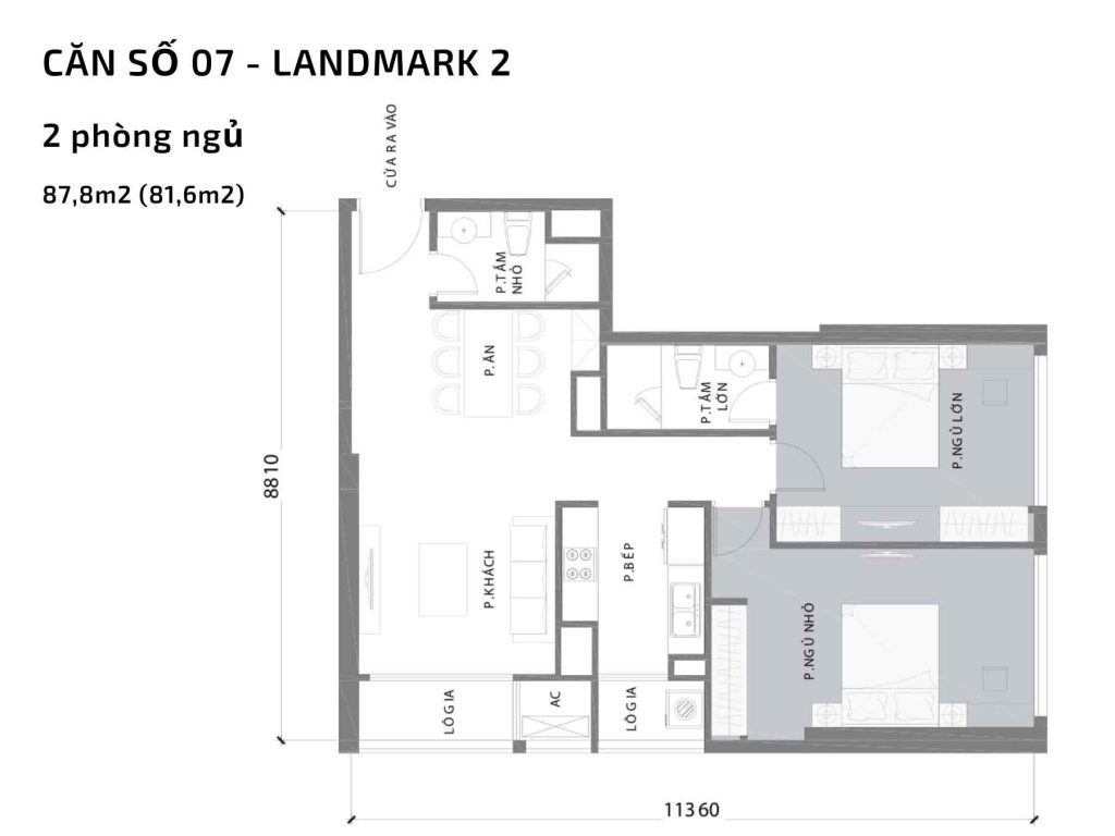 Mặt bằng Landmark 2 15 Mặt bằng căn hộ số 07 Landmark 2 Vinhomes Central Park