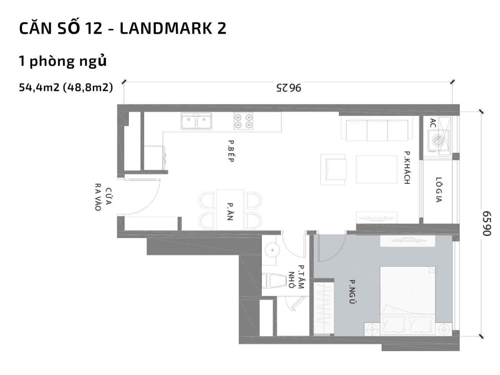Mặt bằng Landmark 2 13 Mặt bằng căn hộ số 12 Landmark 2 Vinhomes Central Park