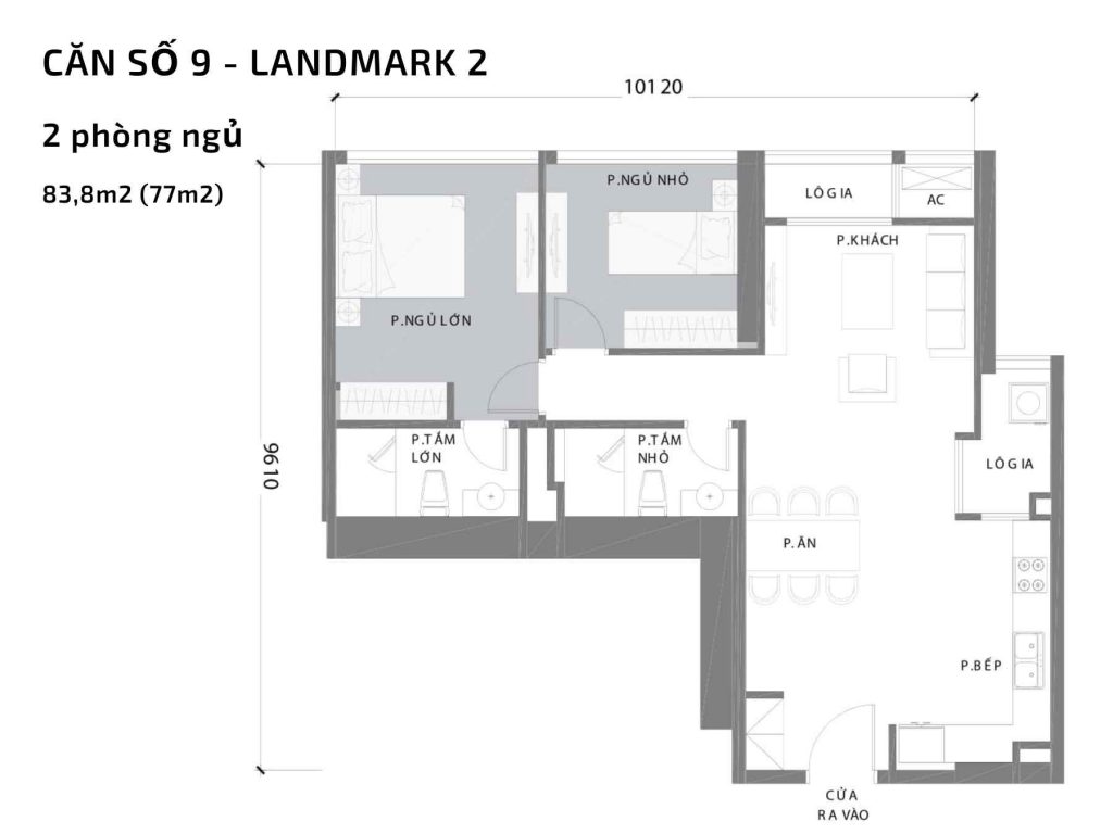Mặt bằng Landmark 2 16 Mặt bằng căn hộ số 09 Landmark 2 Vinhomes Central Park