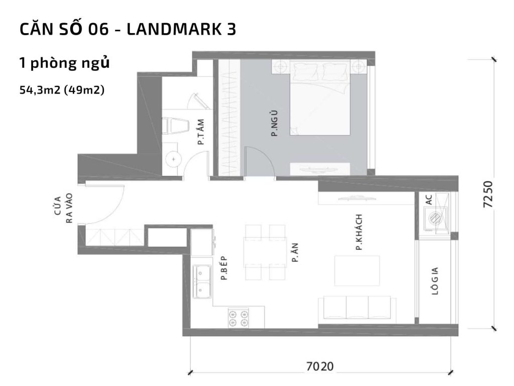 Mặt bằng Landmark 3 12 Mặt bằng căn hộ số 06 Landmark 3 Vinhomes Central Park