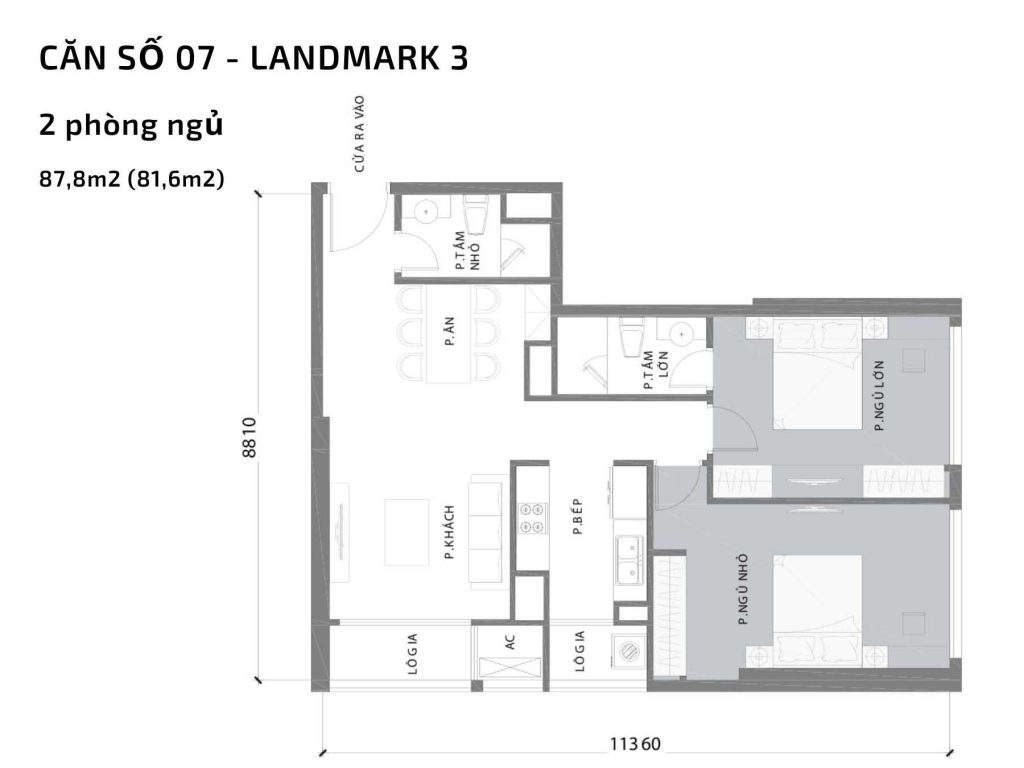 Mặt bằng Landmark 3 15 Mặt bằng căn hộ số 07 Landmark 3 Vinhomes Central Park