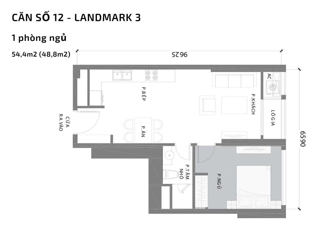 Mặt bằng Landmark 3 13 Mặt bằng căn hộ số 12 Landmark 3 Vinhomes Central Park