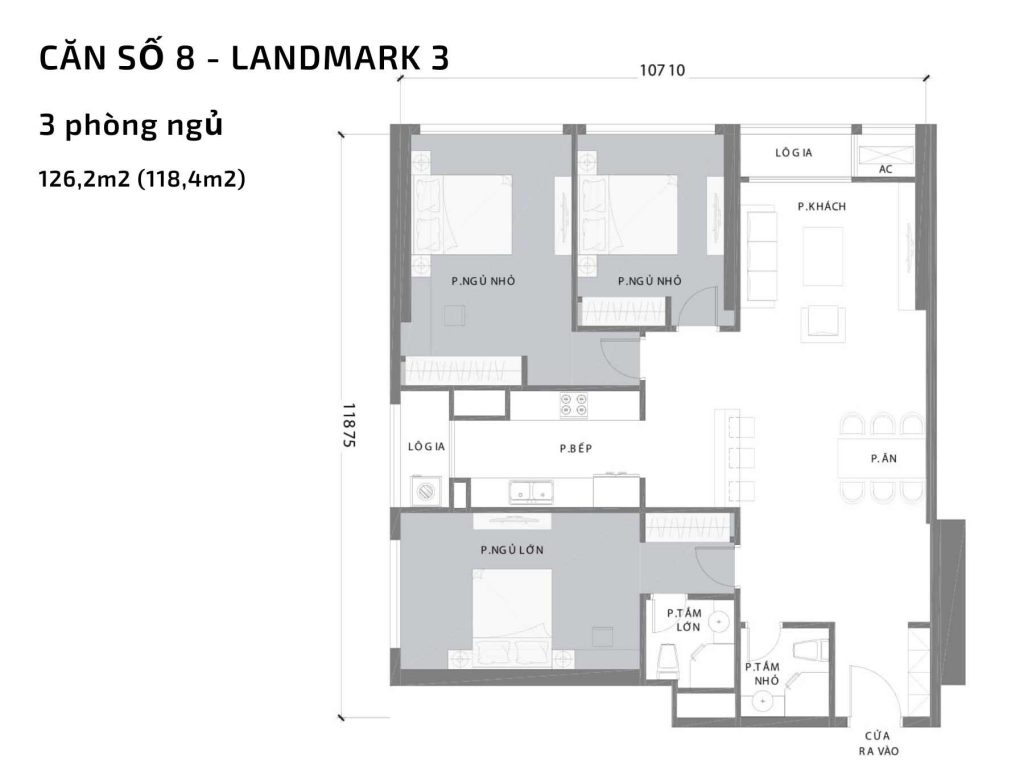 Mặt bằng Landmark 3 20 Mặt bằng căn hộ số 08 Landmark 3 Vinhomes Central Park